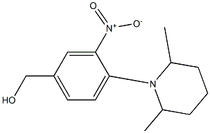 [4-(2,6-dimethylpiperidin-1-yl)-3-nitrophenyl]methanol Struktur