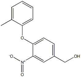 [4-(2-methylphenoxy)-3-nitrophenyl]methanol Struktur