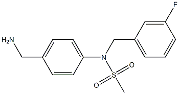 [4-(aminomethyl)phenyl]-N-[(3-fluorophenyl)methyl]methanesulfonamide Struktur