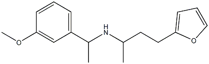 [4-(furan-2-yl)butan-2-yl][1-(3-methoxyphenyl)ethyl]amine Struktur