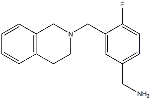 [4-fluoro-3-(1,2,3,4-tetrahydroisoquinolin-2-ylmethyl)phenyl]methanamine Struktur