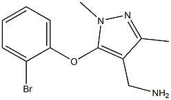 [5-(2-bromophenoxy)-1,3-dimethyl-1H-pyrazol-4-yl]methanamine Struktur