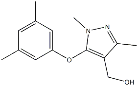 [5-(3,5-dimethylphenoxy)-1,3-dimethyl-1H-pyrazol-4-yl]methanol Struktur