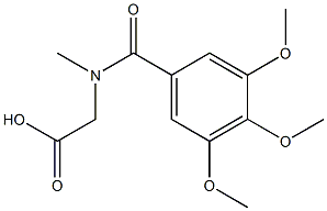 [methyl(3,4,5-trimethoxybenzoyl)amino]acetic acid Struktur