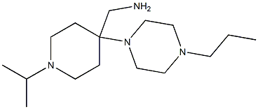 {[1-isopropyl-4-(4-propylpiperazin-1-yl)piperidin-4-yl]methyl}amine Struktur