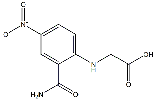 {[2-(aminocarbonyl)-4-nitrophenyl]amino}acetic acid Struktur