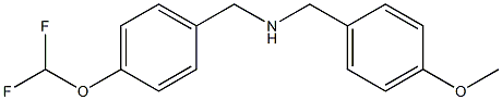 {[4-(difluoromethoxy)phenyl]methyl}[(4-methoxyphenyl)methyl]amine Struktur