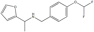 {[4-(difluoromethoxy)phenyl]methyl}[1-(furan-2-yl)ethyl]amine Struktur