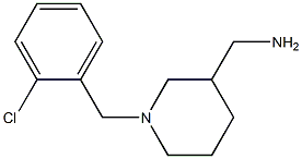 {1-[(2-chlorophenyl)methyl]piperidin-3-yl}methanamine Struktur