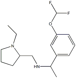 {1-[3-(difluoromethoxy)phenyl]ethyl}[(1-ethylpyrrolidin-2-yl)methyl]amine Struktur