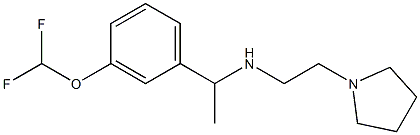 {1-[3-(difluoromethoxy)phenyl]ethyl}[2-(pyrrolidin-1-yl)ethyl]amine Struktur