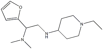 {2-[(1-ethylpiperidin-4-yl)amino]-1-(furan-2-yl)ethyl}dimethylamine Struktur