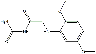 {2-[(2,5-dimethoxyphenyl)amino]acetyl}urea Struktur