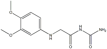 {2-[(3,4-dimethoxyphenyl)amino]acetyl}urea Struktur