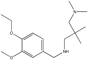 {2-[(dimethylamino)methyl]-2-methylpropyl}[(4-ethoxy-3-methoxyphenyl)methyl]amine Struktur