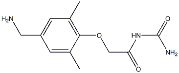 {2-[4-(aminomethyl)-2,6-dimethylphenoxy]acetyl}urea Struktur