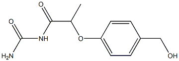 {2-[4-(hydroxymethyl)phenoxy]propanoyl}urea Struktur