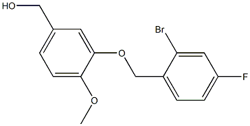 {3-[(2-bromo-4-fluorophenyl)methoxy]-4-methoxyphenyl}methanol Struktur