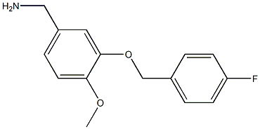 {3-[(4-fluorophenyl)methoxy]-4-methoxyphenyl}methanamine Struktur