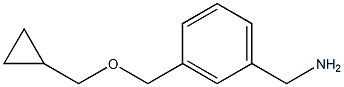 {3-[(cyclopropylmethoxy)methyl]phenyl}methanamine Struktur