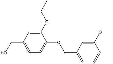 {3-ethoxy-4-[(3-methoxyphenyl)methoxy]phenyl}methanol Struktur