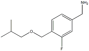 {3-fluoro-4-[(2-methylpropoxy)methyl]phenyl}methanamine Struktur