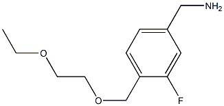 {4-[(2-ethoxyethoxy)methyl]-3-fluorophenyl}methanamine Struktur