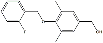 {4-[(2-fluorophenyl)methoxy]-3,5-dimethylphenyl}methanol Struktur