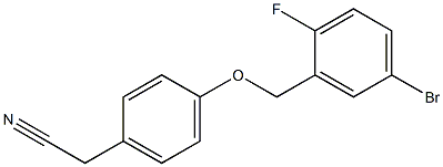 {4-[(5-bromo-2-fluorobenzyl)oxy]phenyl}acetonitrile Struktur