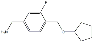 {4-[(cyclopentyloxy)methyl]-3-fluorophenyl}methanamine Struktur