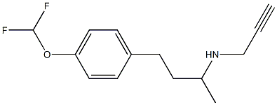 {4-[4-(difluoromethoxy)phenyl]butan-2-yl}(prop-2-yn-1-yl)amine Struktur