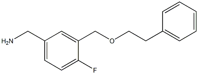 {4-fluoro-3-[(2-phenylethoxy)methyl]phenyl}methanamine Struktur