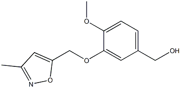 {4-methoxy-3-[(3-methyl-1,2-oxazol-5-yl)methoxy]phenyl}methanol Struktur