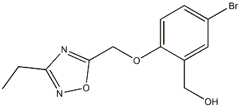 {5-bromo-2-[(3-ethyl-1,2,4-oxadiazol-5-yl)methoxy]phenyl}methanol Struktur