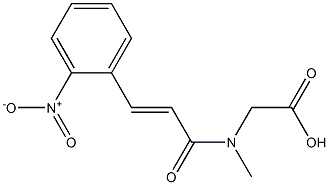 {methyl[(2E)-3-(2-nitrophenyl)prop-2-enoyl]amino}acetic acid Struktur