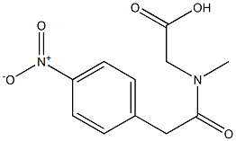 {methyl[(4-nitrophenyl)acetyl]amino}acetic acid Struktur