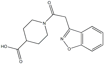 1-(1,2-benzisoxazol-3-ylacetyl)piperidine-4-carboxylic acid Struktur