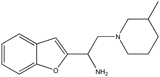 1-(1-benzofuran-2-yl)-2-(3-methylpiperidin-1-yl)ethan-1-amine Struktur