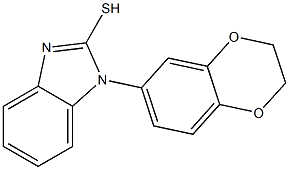 1-(2,3-dihydro-1,4-benzodioxin-6-yl)-1H-1,3-benzodiazole-2-thiol Struktur