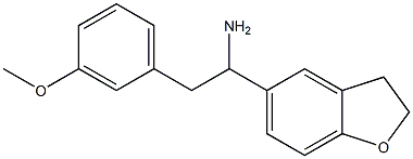 1-(2,3-dihydro-1-benzofuran-5-yl)-2-(3-methoxyphenyl)ethan-1-amine Struktur