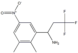 1-(2,3-dimethyl-5-nitrophenyl)-3,3,3-trifluoropropan-1-amine Struktur