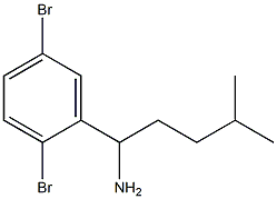 1-(2,5-dibromophenyl)-4-methylpentan-1-amine Struktur