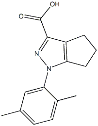 1-(2,5-dimethylphenyl)-1,4,5,6-tetrahydrocyclopenta[c]pyrazole-3-carboxylic acid Struktur