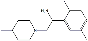 1-(2,5-dimethylphenyl)-2-(4-methylpiperidin-1-yl)ethanamine Struktur