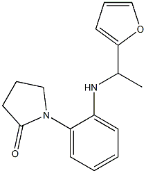 1-(2-{[1-(furan-2-yl)ethyl]amino}phenyl)pyrrolidin-2-one Struktur