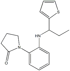 1-(2-{[1-(thiophen-2-yl)propyl]amino}phenyl)pyrrolidin-2-one Struktur