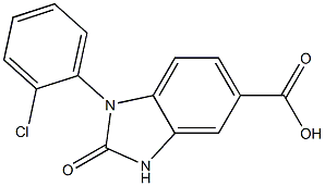 1-(2-chlorophenyl)-2-oxo-2,3-dihydro-1H-1,3-benzodiazole-5-carboxylic acid Struktur