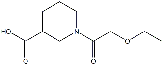 1-(2-ethoxyacetyl)piperidine-3-carboxylic acid Struktur