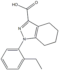 1-(2-ethylphenyl)-4,5,6,7-tetrahydro-1H-indazole-3-carboxylic acid Struktur