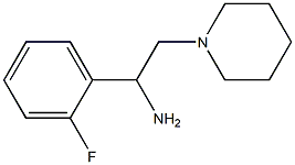 1-(2-fluorophenyl)-2-piperidin-1-ylethanamine Struktur